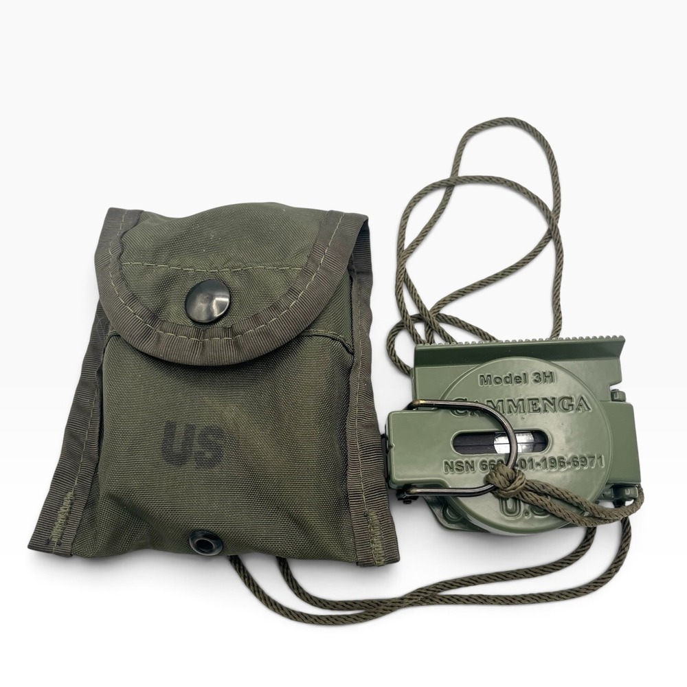 Cammenga Model 3H Tritium Lensatic Compass US Military 120 mCi Green Case